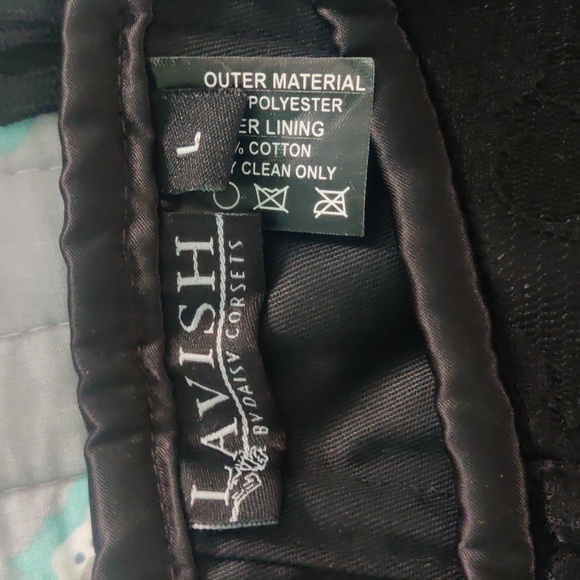 Daisy Corsets Underbust Black Lace Floral Tie up and Zip corset NWT Valentine's - Picture 4 of 7